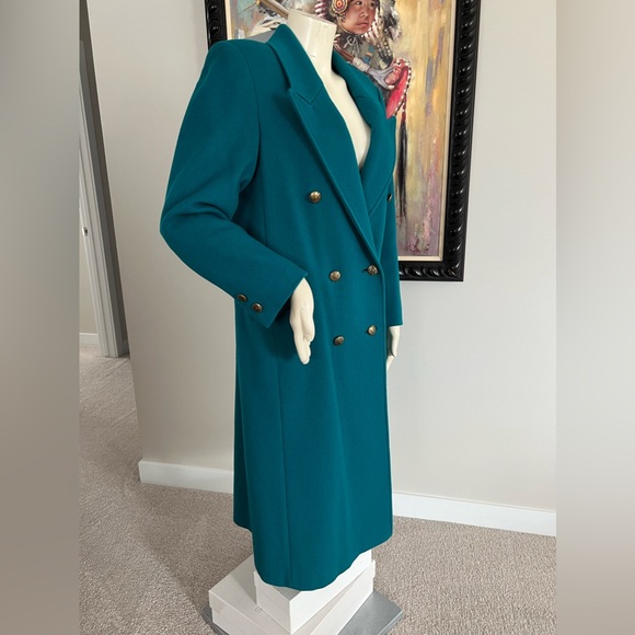Anna Collection Teal Coat – 100% Virgin Wool - Picture 3 of 10